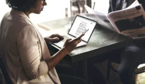 Lawyer reviewing a document in Countersign