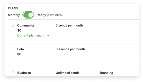 Transparent billing with straightforward plans